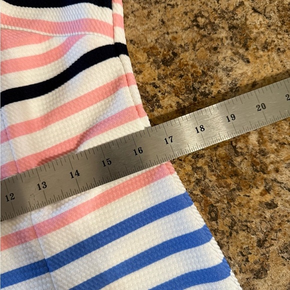 Karin Steven’s Shift Women's Pink White Blue Sleeveless Summer Dress Size 12 - Picture 12 of 16